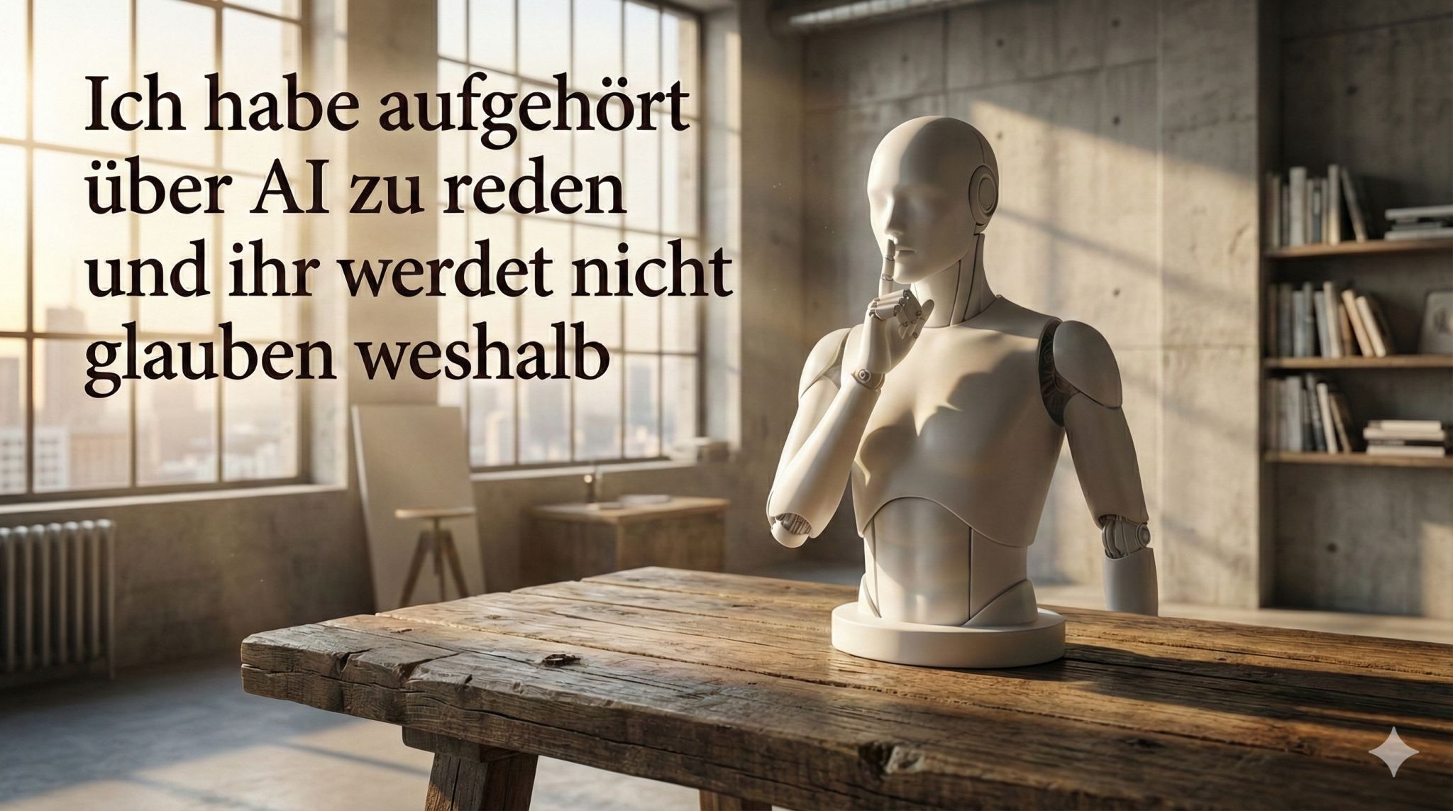 Ich habe aufgehört über AI zu reden