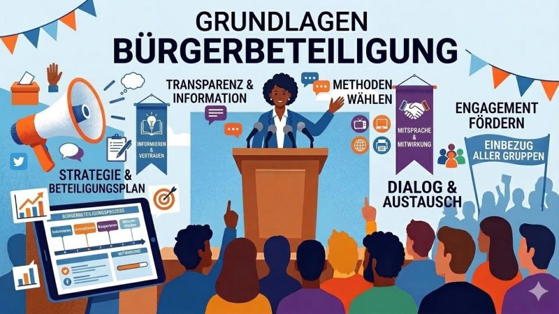 Bürgerbeteiligung: Formate, Stakeholder-Kommunikation, Vertrauen aufbauen. Grundlagen für Planungsprozesse und politische Vorhaben.