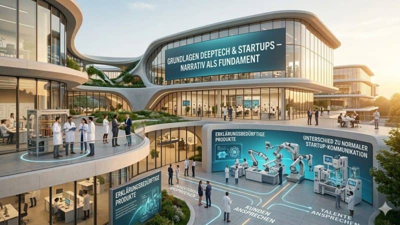 DeepTech-Kommunikation: Warum das beste Produkt nicht gewinnt. Narrativ, Zielgruppen, Marke für technologiegetriebene Startups. Grundlagen und Praxis.